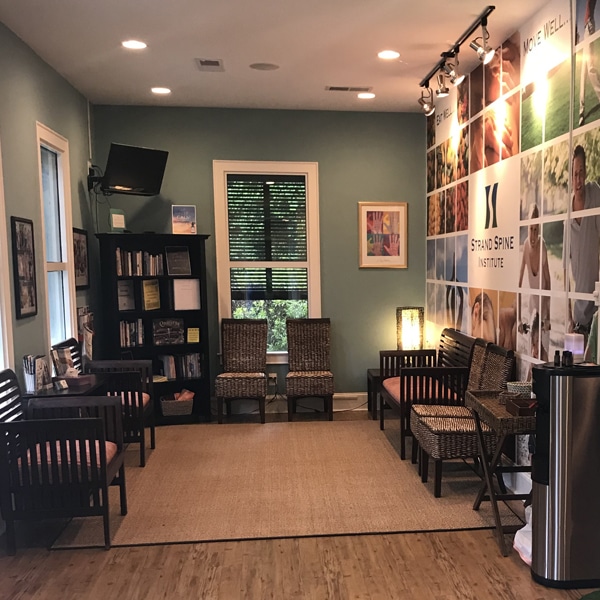 Waiting-Area-at-Strand-Spine-Institute Therapy Room at Strand Spine Institute